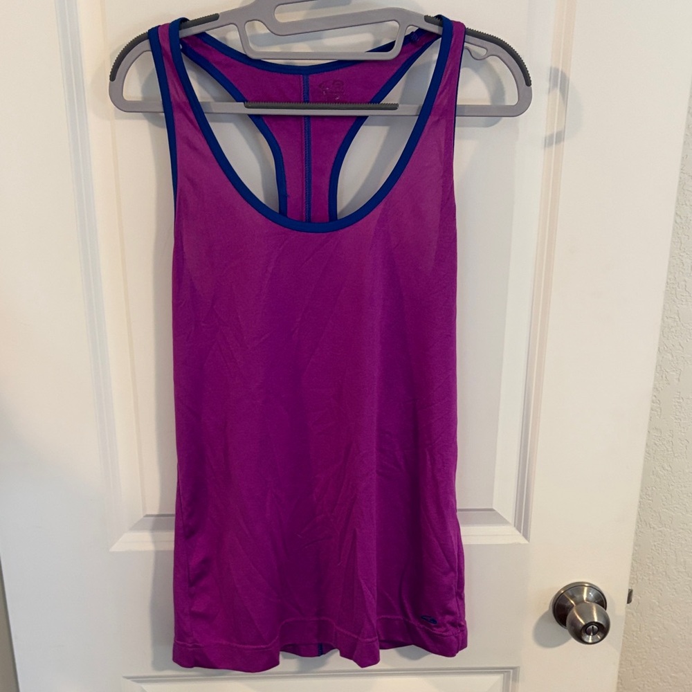 Women's Purple Racerback Tank Top - Athletic Layering Tee